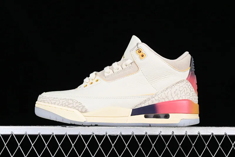 All categories Air Jordan Jordan series basketball shoes Air Jordan 3 foreign trade version J.Balvin x Air Jordan 3 Retro AJ3 Joe 3 rainbow gradient FN0344-901